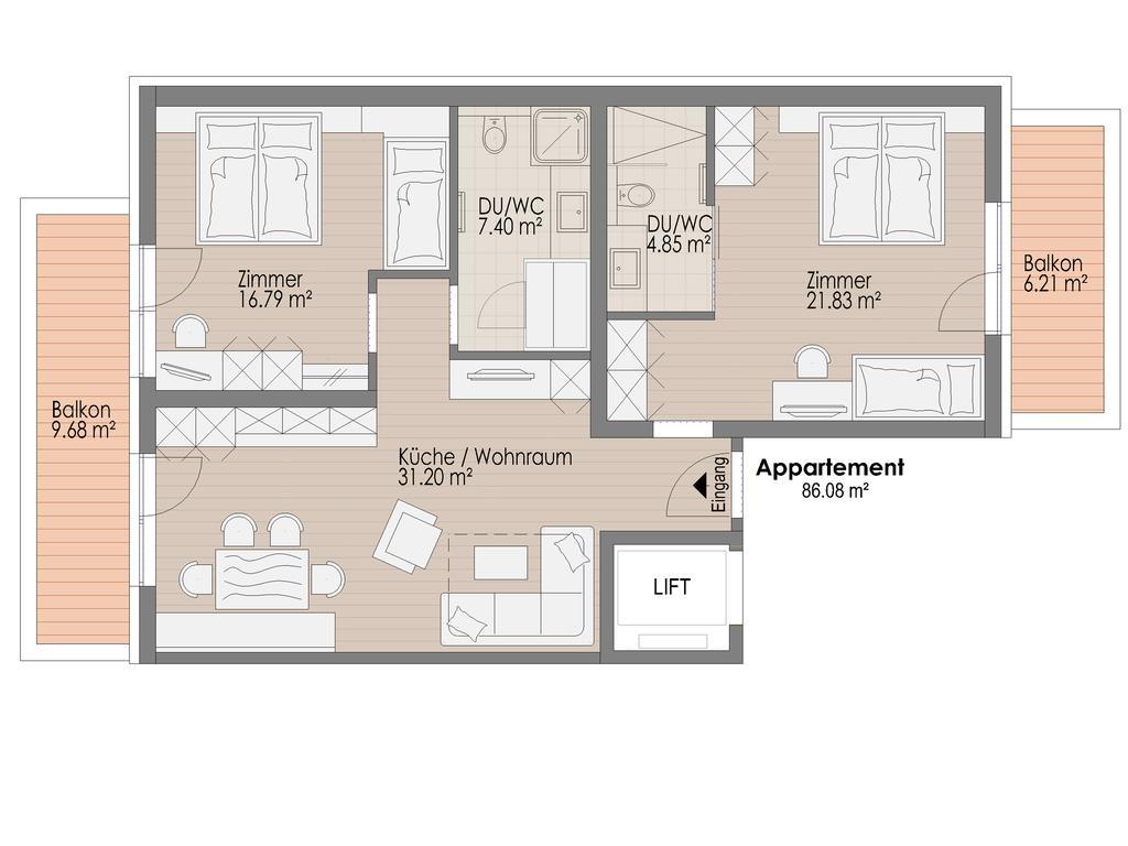 Lux Appartements Ισγκλ Δωμάτιο φωτογραφία